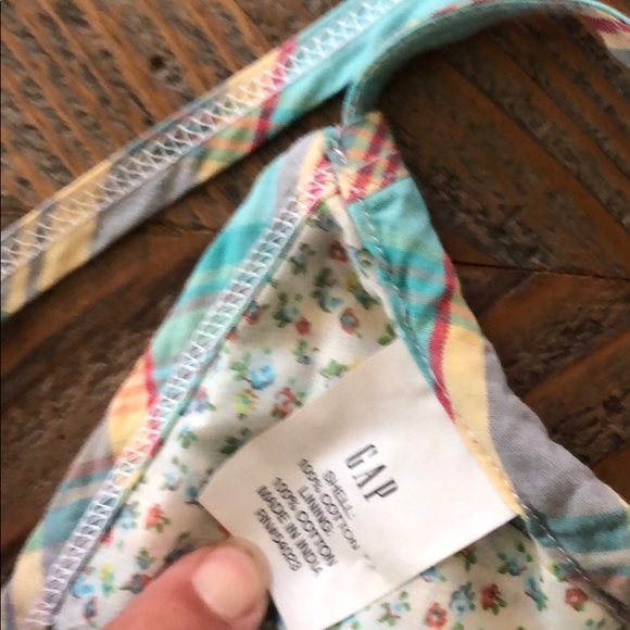 gap. simple, all cotton triangle bikini top. (med) - Picture 4 of 6